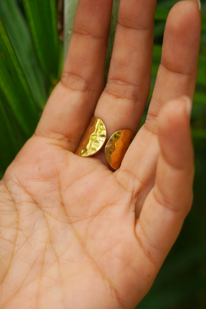 Ganesha pearl brass ring~adjustable