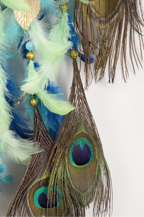 Peacock Hues Dreamcatcher