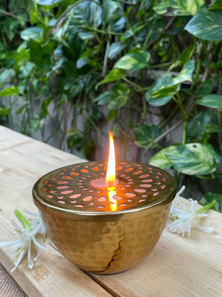 Brass Urli candle~ Mogra fragrance