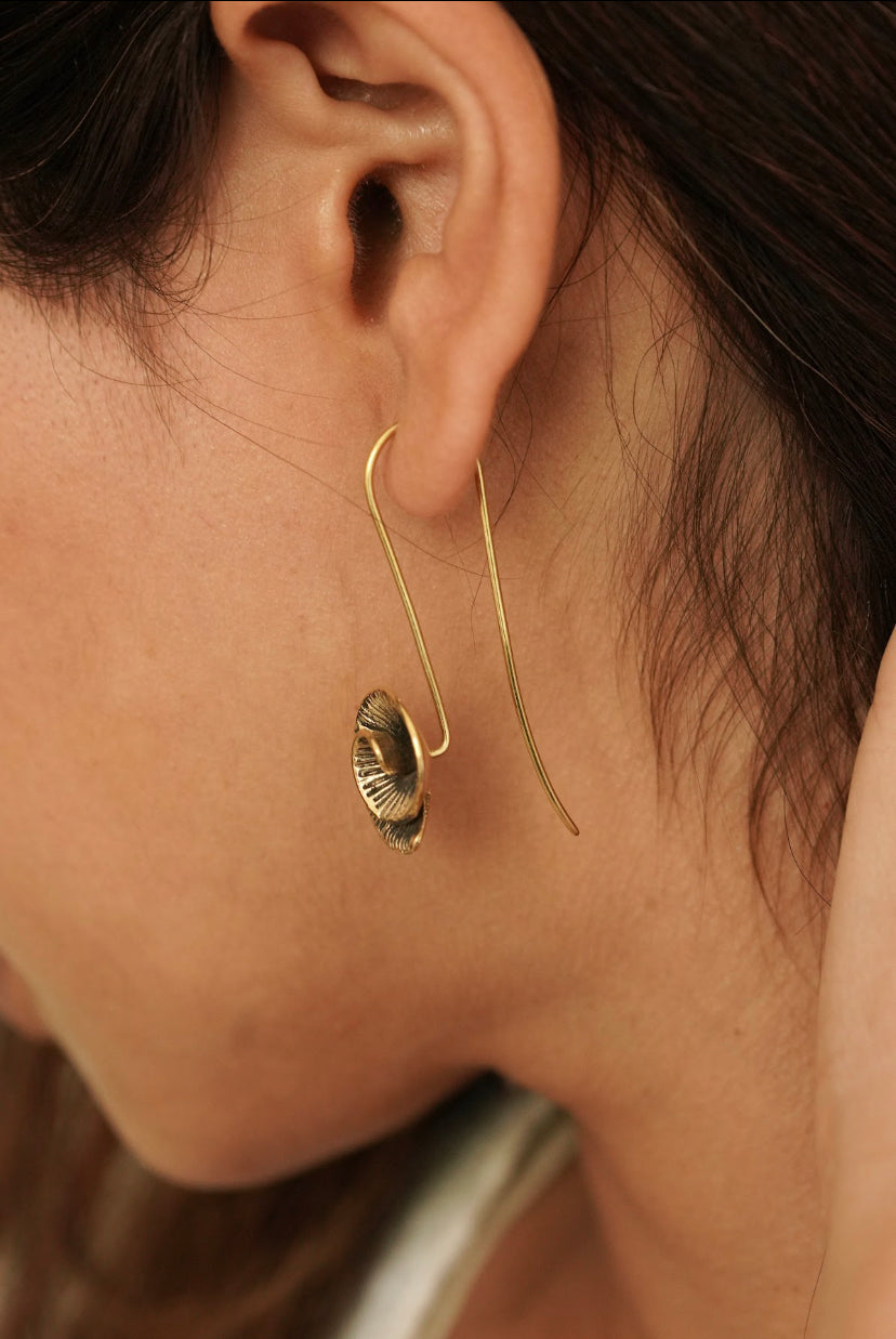Rose drop earrings