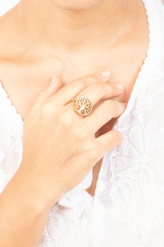 Tree Of Life Adjustable Ring