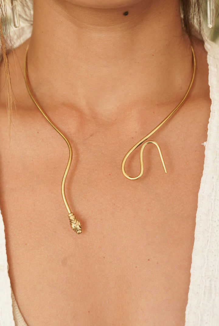 Floating serpent necklace