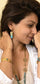 Turquoise lotus pencil drop earrings