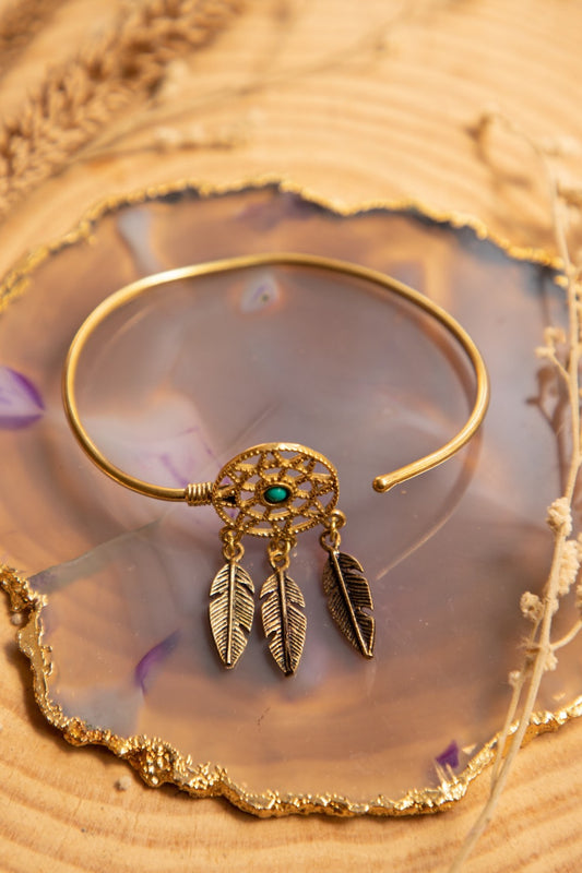 Dreamcatcher Turquoise Bangle