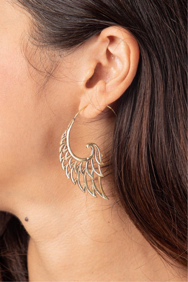 Angle Wing Earrings + Fairy Adjustable Ring Combo