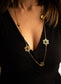 Black Onyx Mandala Long Charm Necklace.