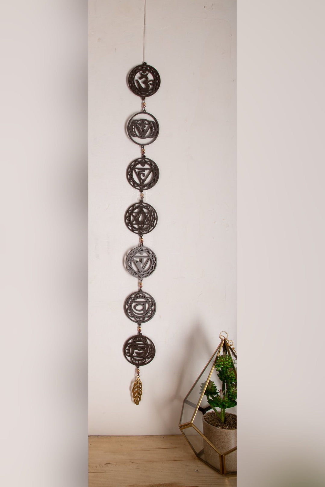 Metal 7 Chakra Wall Hanging, Spiritual Decor, Mandala Wall Art