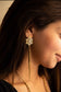 Aurora long necklace + mandala drop earrings + moonstone mandala adjustable combo