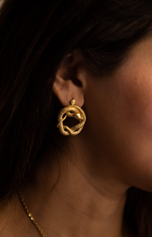 Kundalini coil earrings